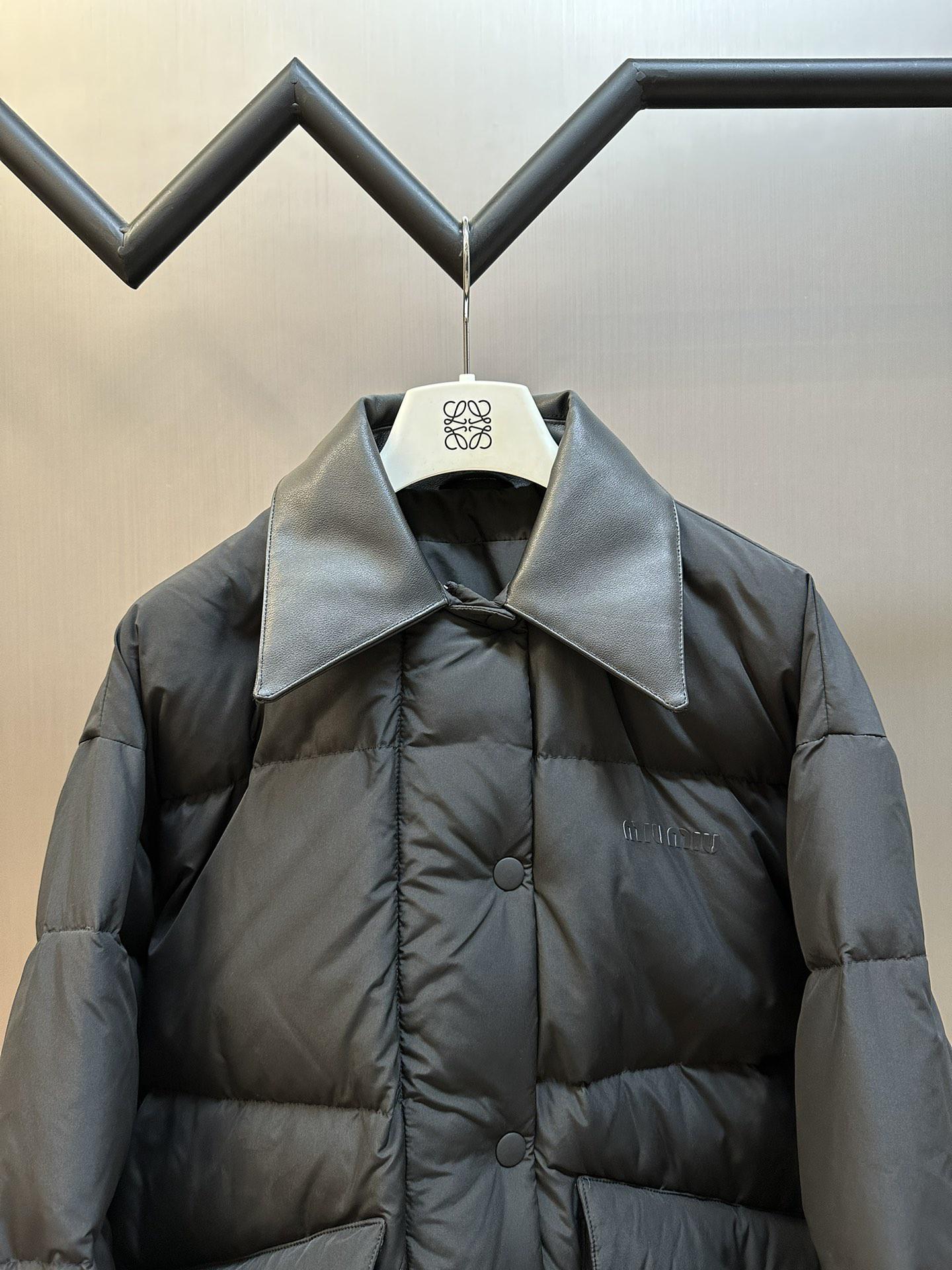 Пуховик Miu Miu Polished Peak "Black" фото № 8