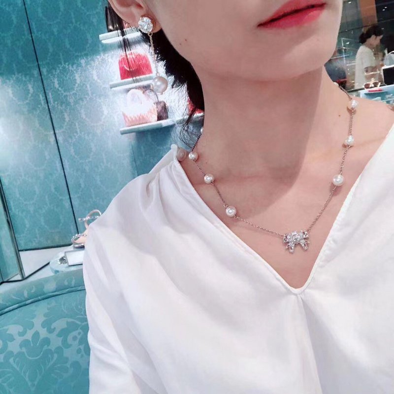 Ожерелье Miu Miu Chain With Pearl "Silver" фото № 5