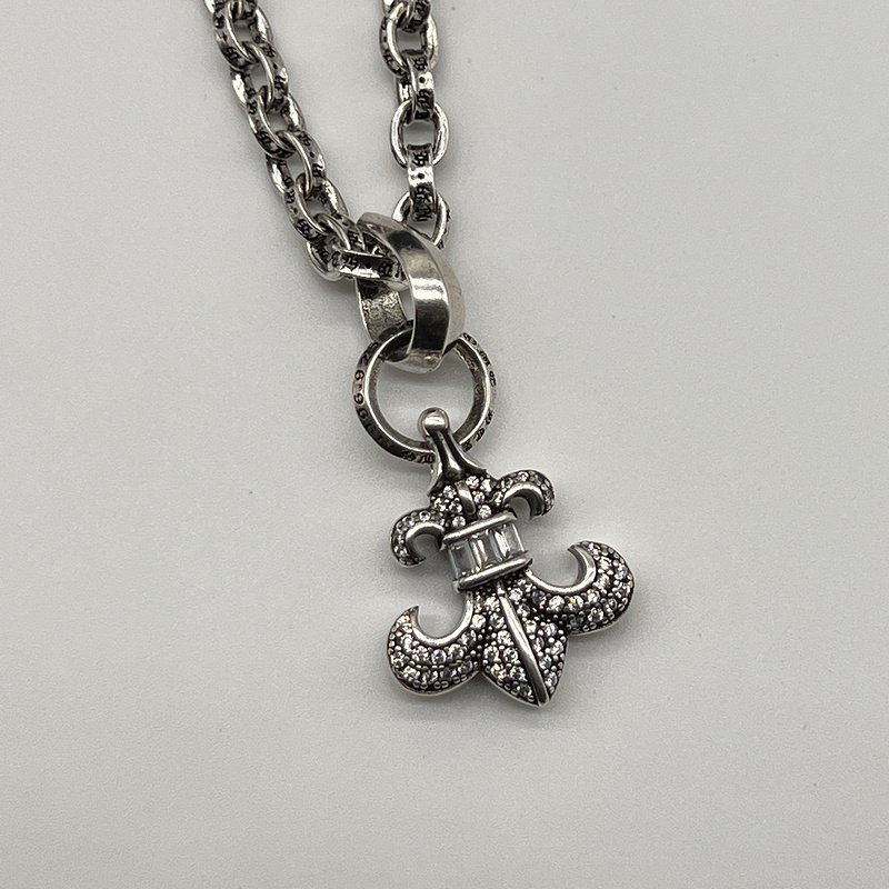 Подвеска Chrome Hearts With Royal Lily Pendant "Silver" фото № 4