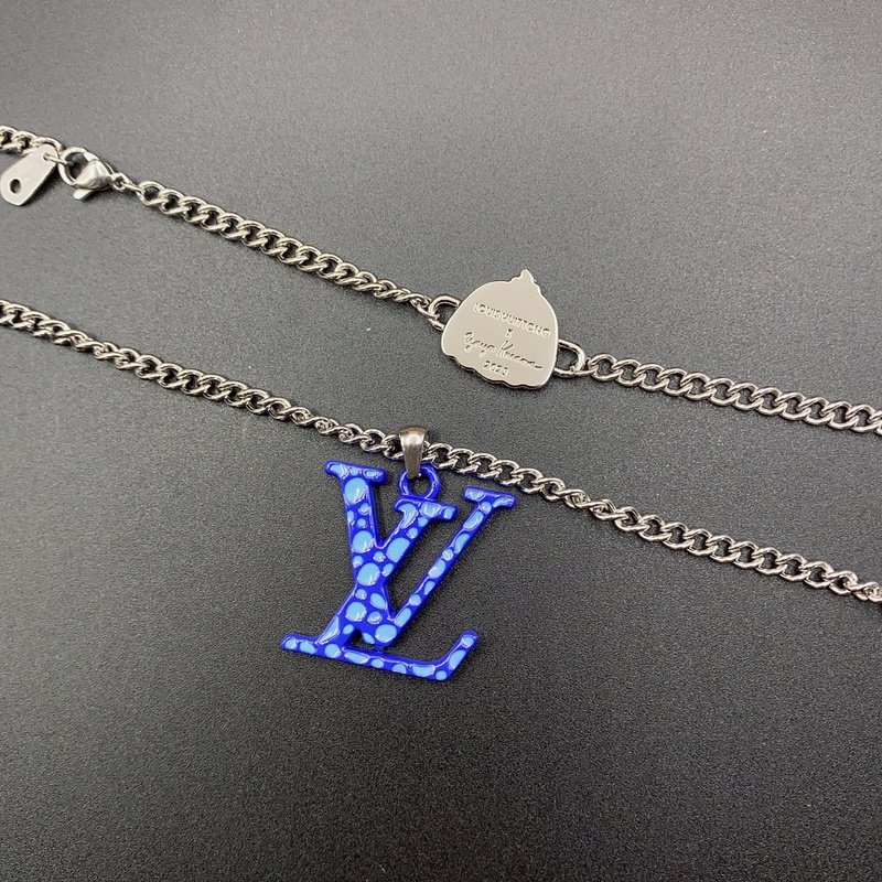 Подвеска Louis Vuitton Decoration With Logo - Blue Letters "Silver" фото № 2