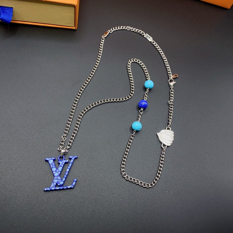 Подвеска Louis Vuitton Decoration With Logo - Blue Letters "Silver" фото № 5