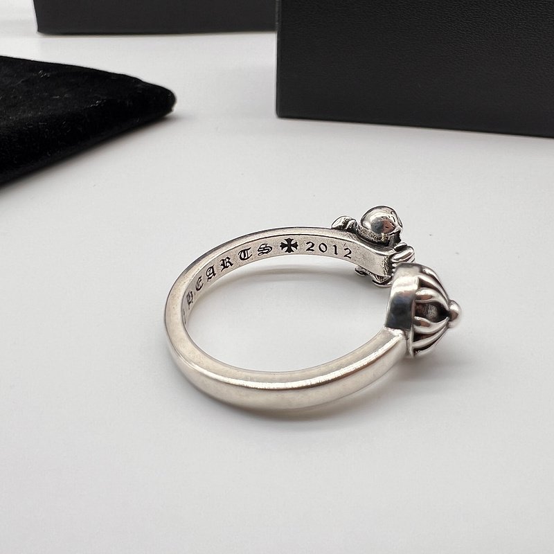 Кольцо Chrome Hearts Open End Of Various Shapes - Scull "Silver" фото № 3