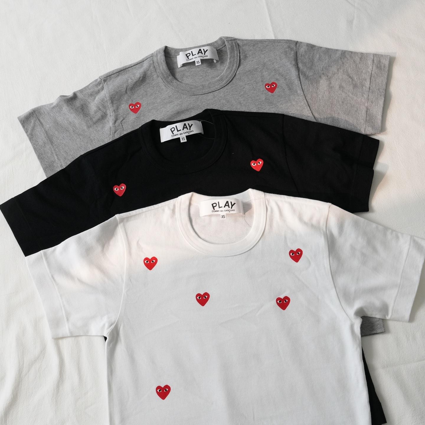 Футболка Comme des Garçons Play Multi Small Heart "Black" фото № 7