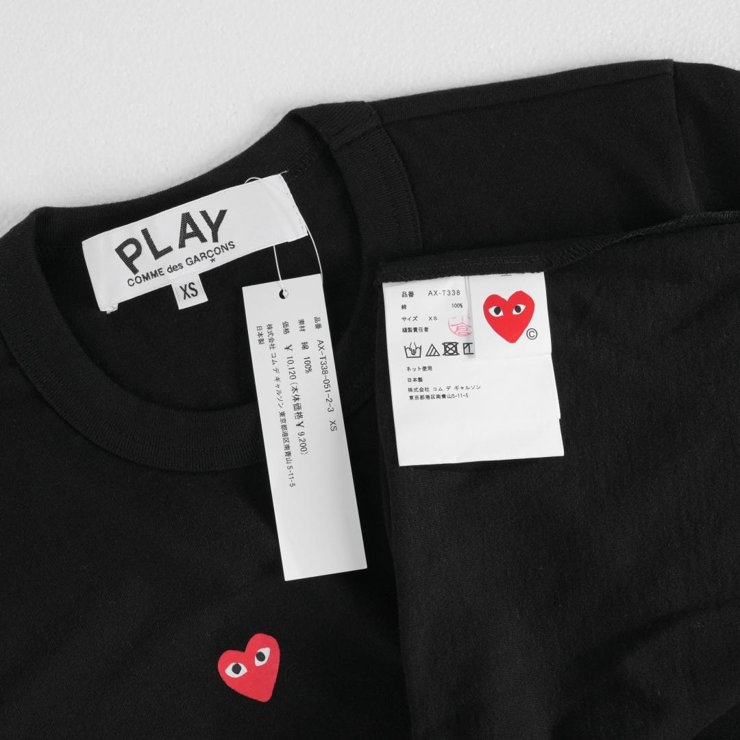Футболка Comme des Garçons Play Multi Small Heart "Black" фото № 6