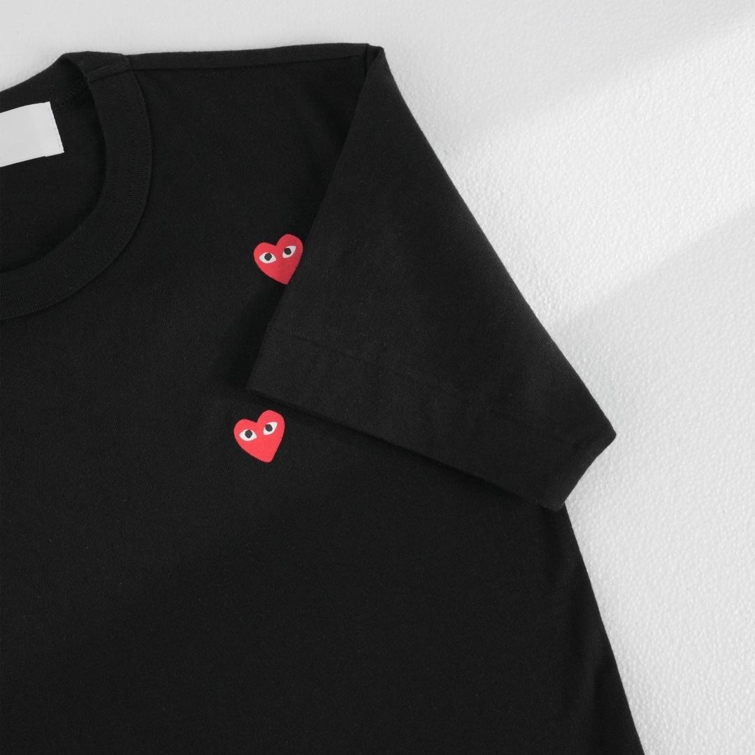 Футболка Comme des Garçons Play Multi Small Heart "Black" фото № 4