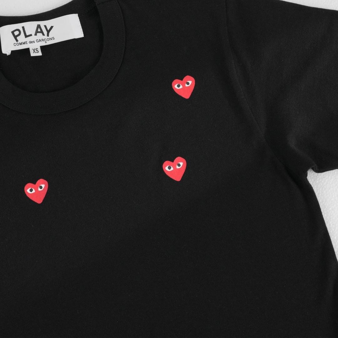 Футболка Comme des Garçons Play Multi Small Heart "Black" фото № 3