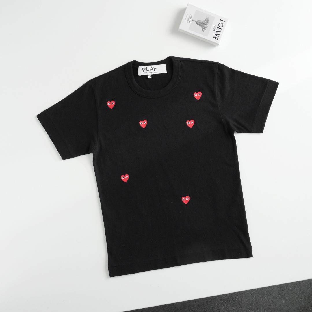 Футболка Comme des Garçons Play Multi Small Heart "Black" фото № 2