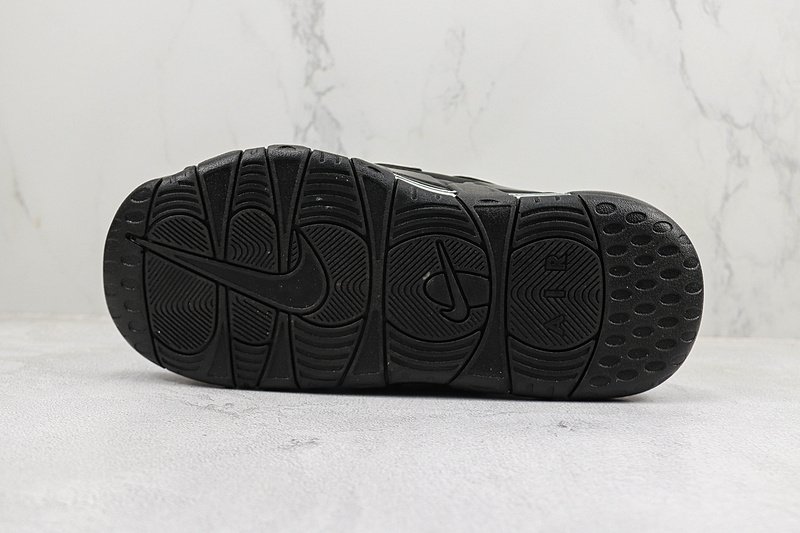 Nike Air More Uptempo Slide "Black/White/Silver" фото № 8
