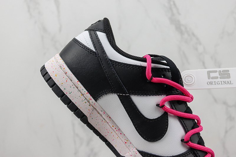 Nike Dunk Low Shooshes "White/Black/Grey/Pink" фото № 4