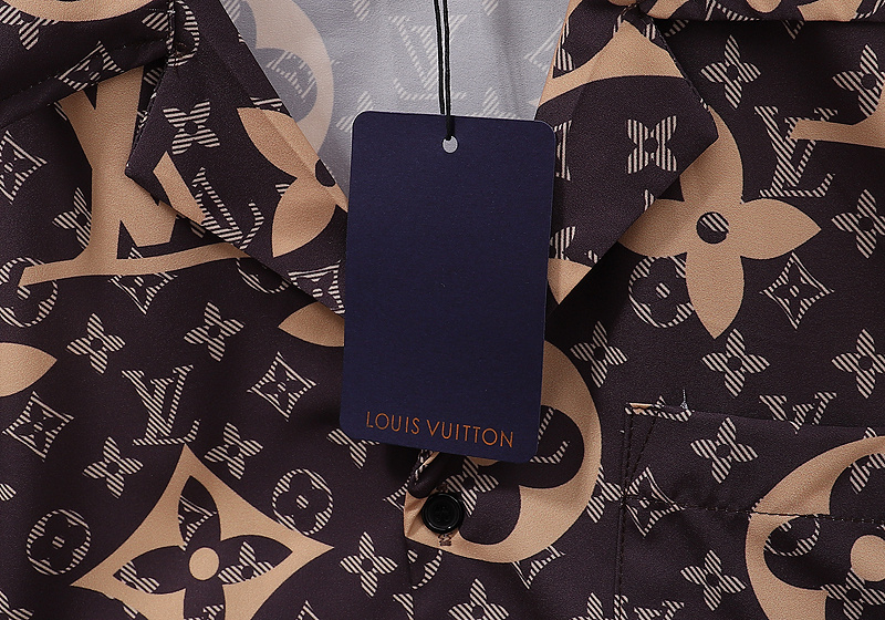 Рубашка Louis Vuitton Short Sleeve Logogram "Brown" фото № 4