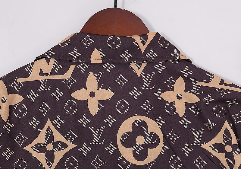 Рубашка Louis Vuitton Short Sleeve Logogram "Brown" фото № 6