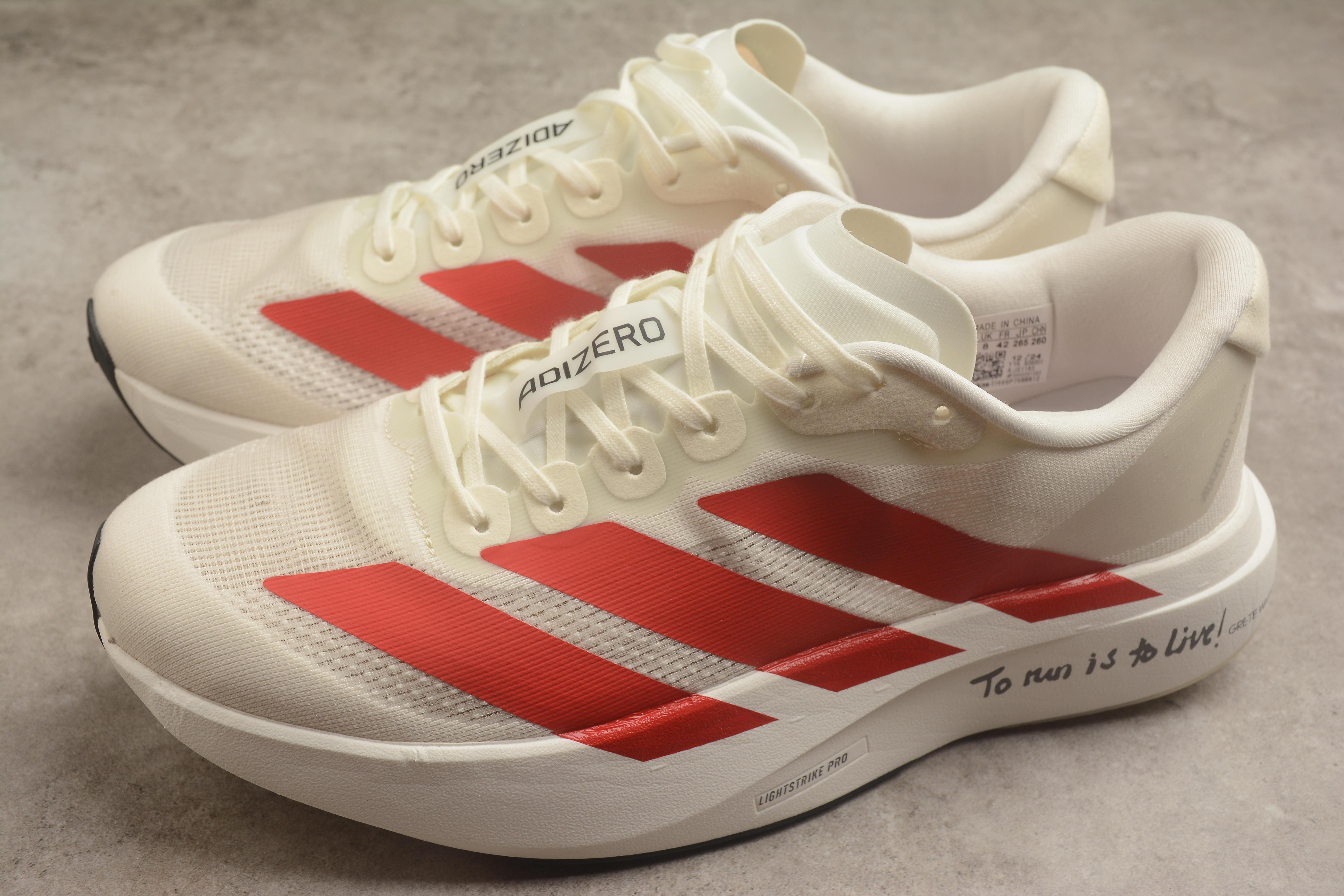 adidas Adizero Evo SL "Wonder White/Lucid Red" фото № 4