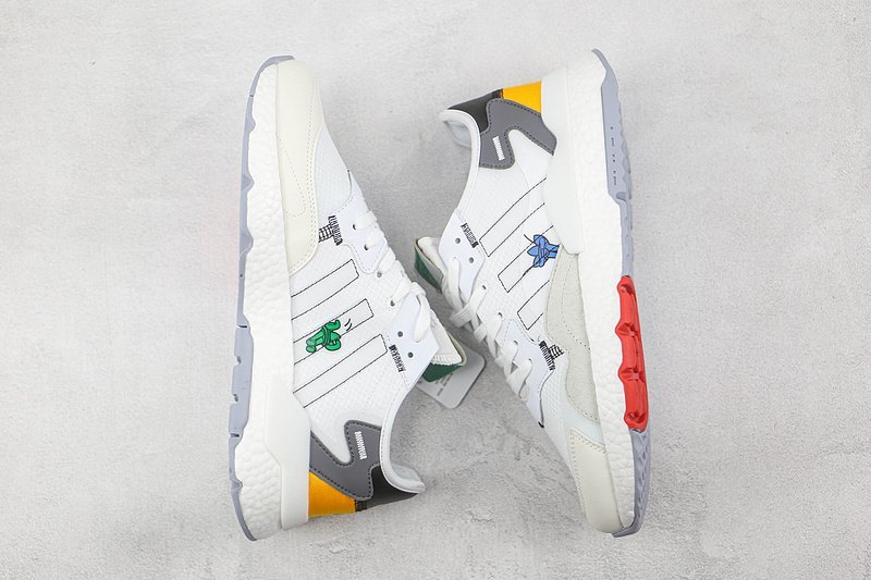 Adidas Nite Jogger Boost "Cloud White/Dark Grey/Core Black" фото № 6