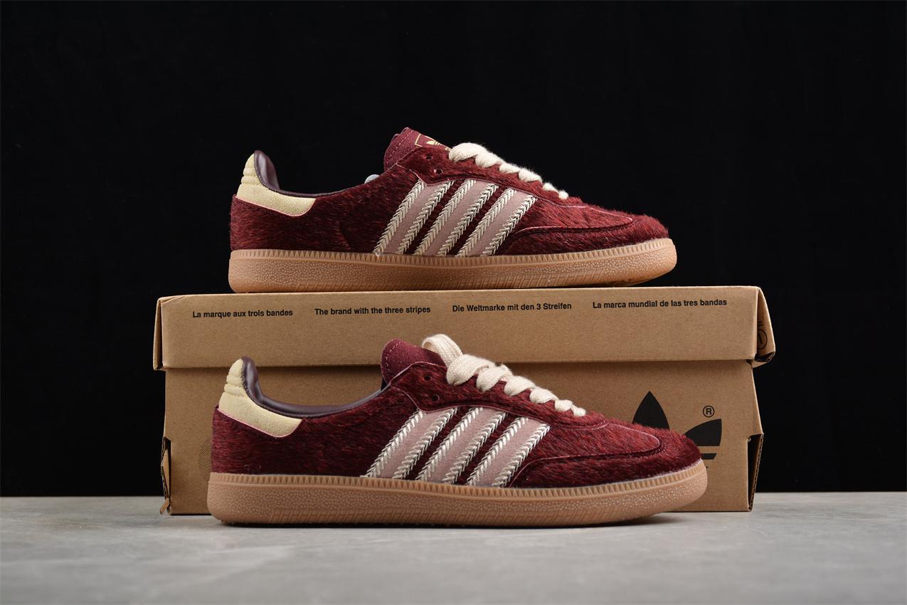 Adidas Samba OG "Maroon/Sand Strata/Pony" фото № 9
