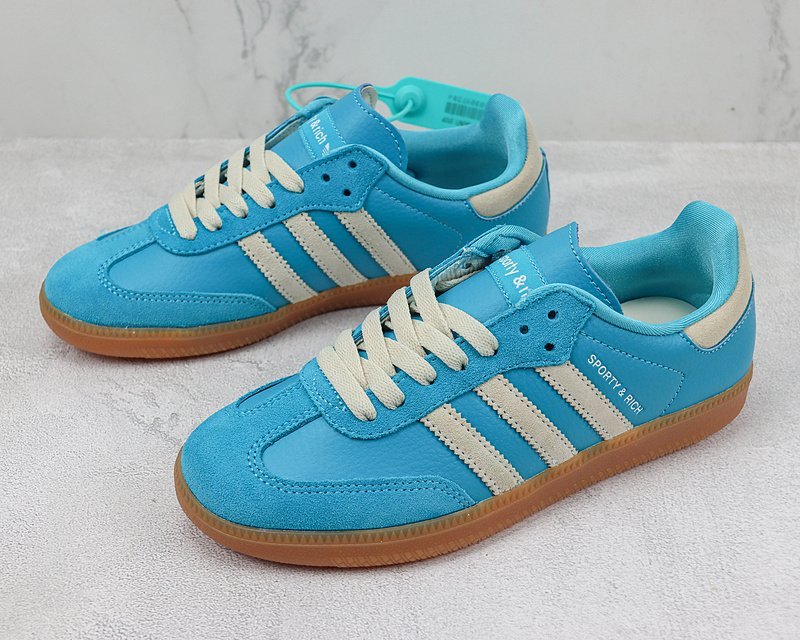 Sporty & Rich x Adidas Samba OG "Blue Rush" фото № 5
