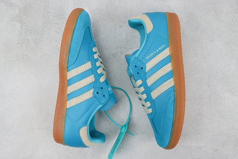 Sporty & Rich x Adidas Samba OG "Blue Rush" фото № 6