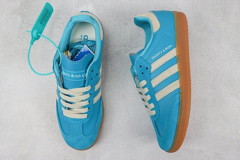 Sporty & Rich x Adidas Samba OG "Blue Rush" фото № 7