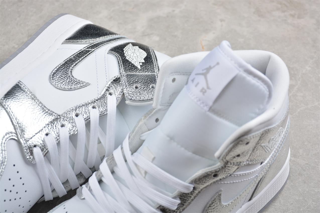 Air Jordan 1 Mid “Crinkled Silver Foil” фото № 4