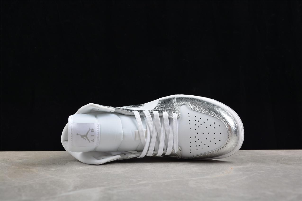 Air Jordan 1 Mid “Crinkled Silver Foil” фото № 9