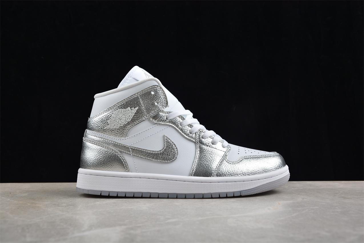 Air Jordan 1 Mid “Crinkled Silver Foil” фото № 5