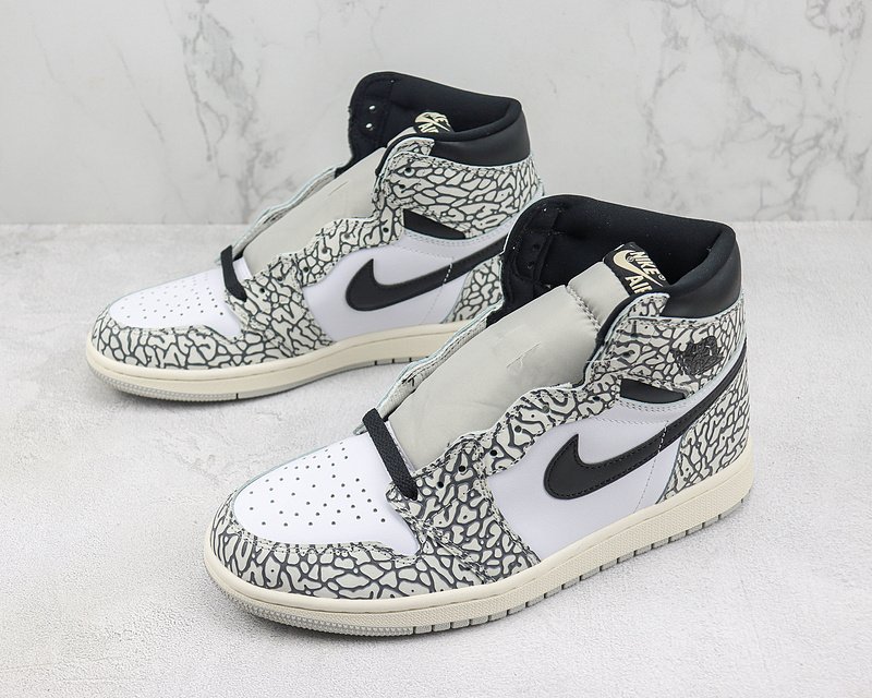 Air Jordan 1 Retro High OG "White Cement" фото № 5