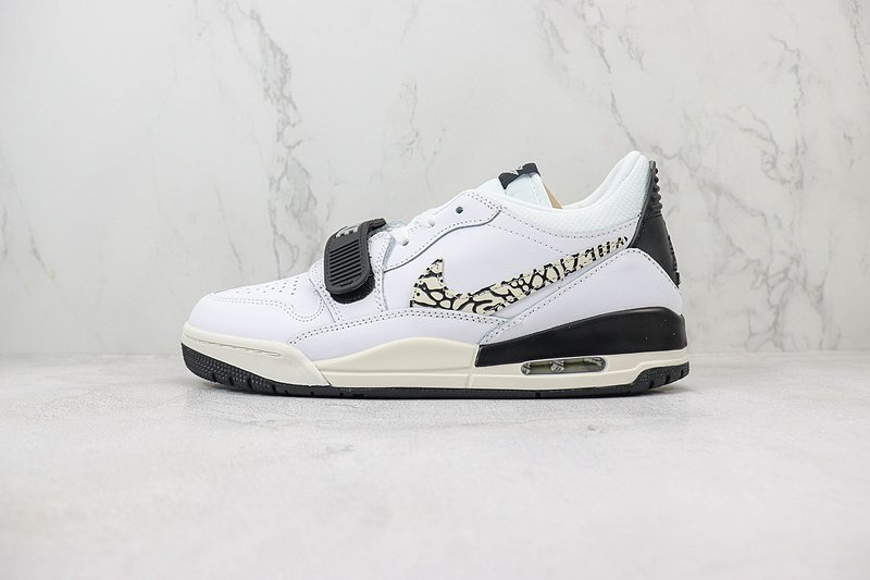 Air Jordan 1 Low "White/Black/Print Swoosh" фото № 2