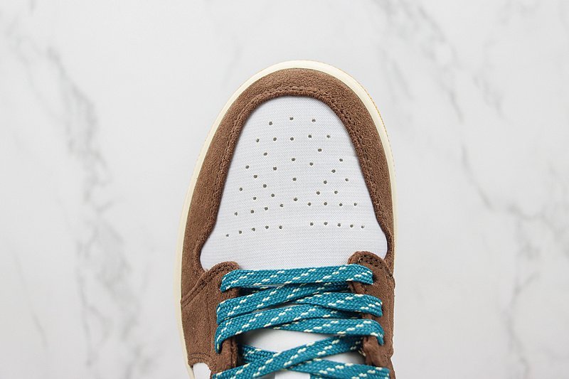 Air Jordan 1 Low "Brown/White/Blue Lacing" фото № 4