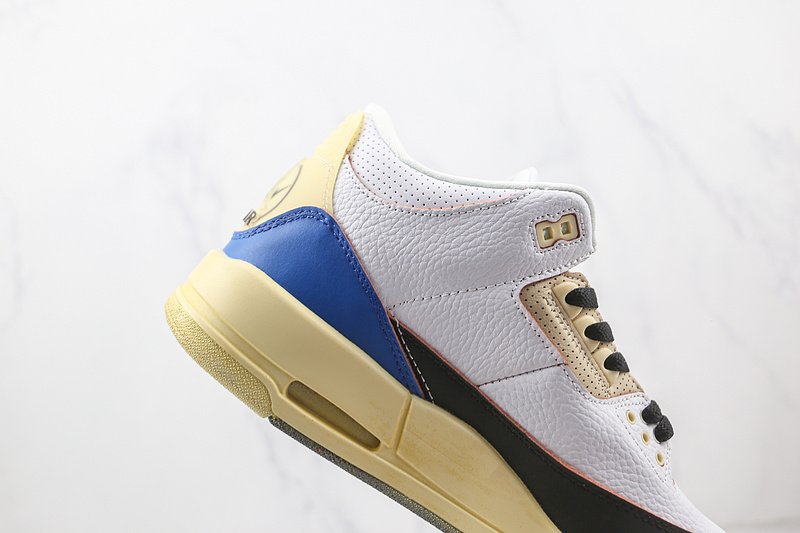 Air Jordan 3 Retro "White/Black/Blue/Yellow" фото № 4