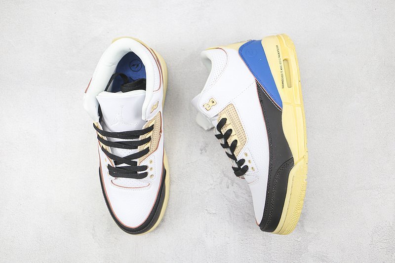 Air Jordan 3 Retro "White/Black/Blue/Yellow" фото № 7