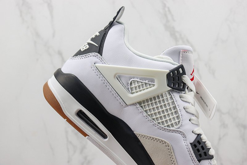 Air Jordan 4 "White/Beige/Black" фото № 3