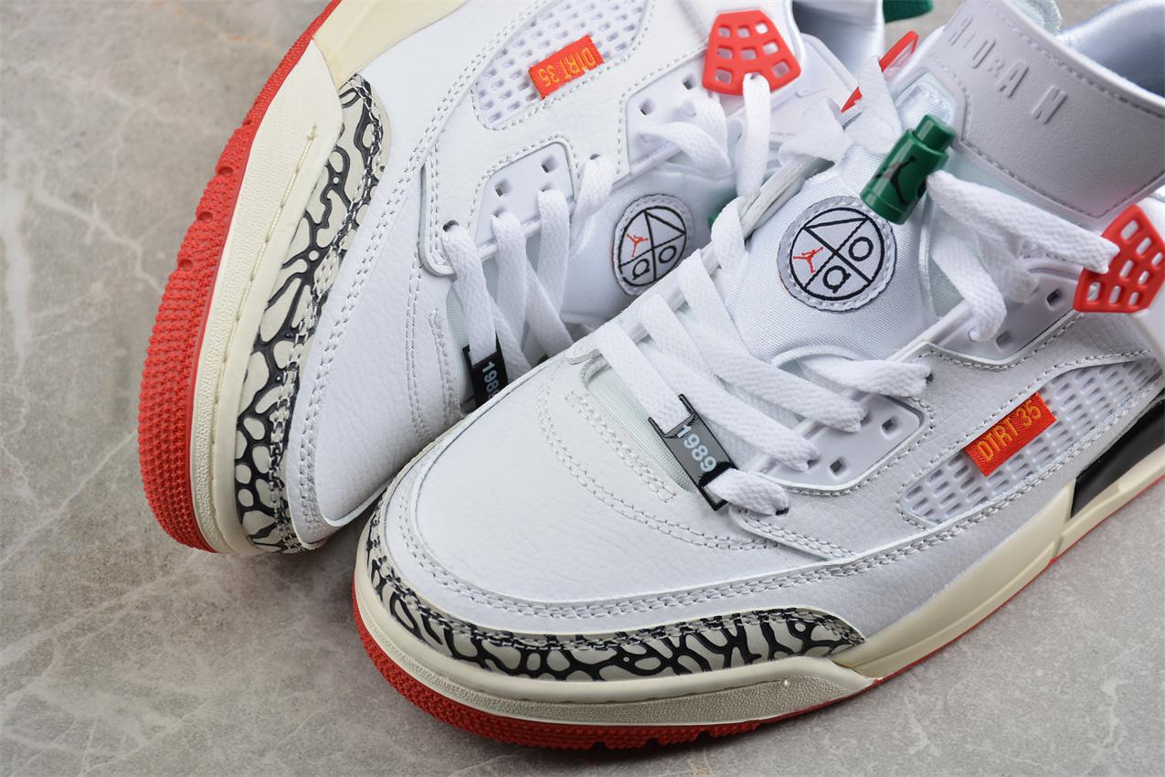 Air Jordan Spizike "White/Red-Cement Grey" фото № 4