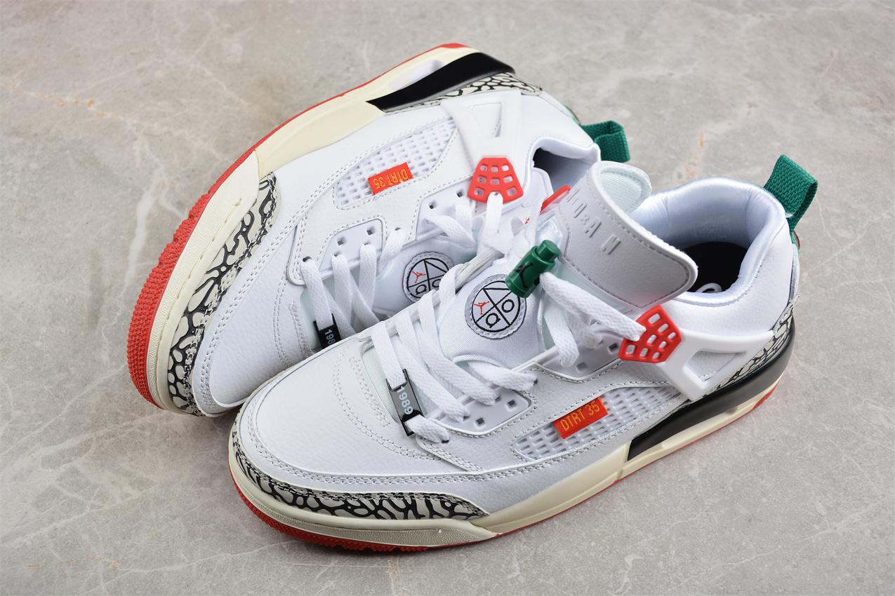 Air Jordan Spizike "White/Red-Cement Grey" фото № 3