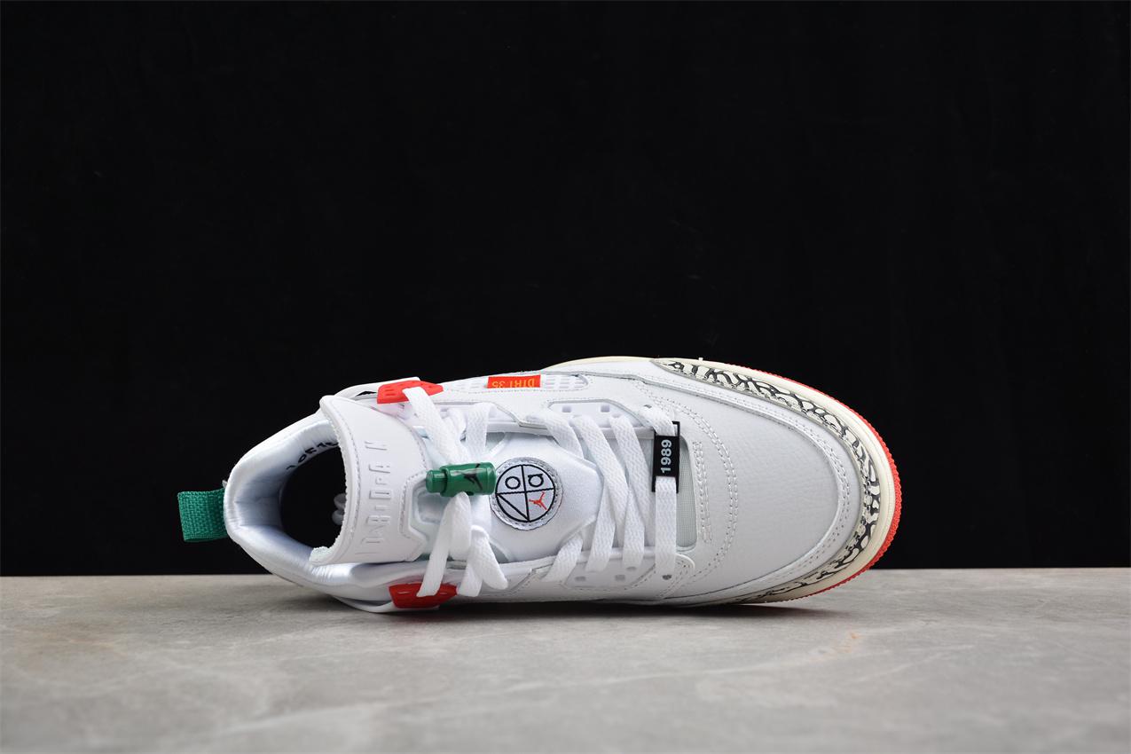 Air Jordan Spizike "White/Red-Cement Grey" фото № 9