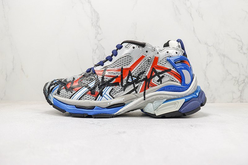 Balenciaga Runner "Grey/Blue/Graffiti" фото № 2