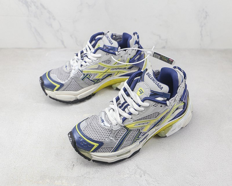 Balenciaga Runner "Silver Grey/Navy Blue/Yellow" фото № 5