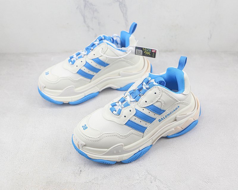 Balenciaga Triple S "White/Blue" фото № 5