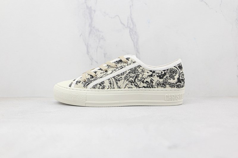 Dior Platform Sneaker "White/Black" фото № 2
