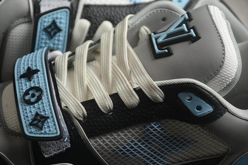 Louis Vuitton LV Trainer Sneakers "Blue Monogram/Black/Grey" фото № 6