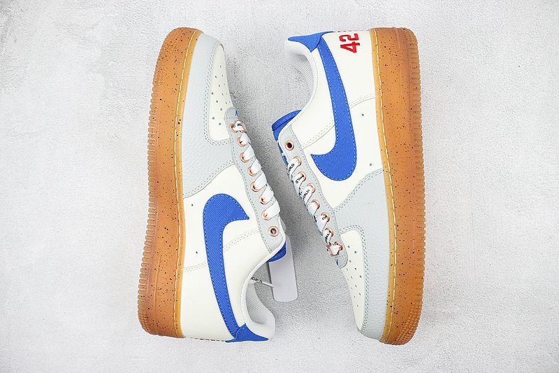 Jackie Robinson x Nike Air Force 1 Low "White/Blue" фото № 7