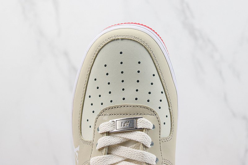 Louis Vuitton x Nike Air Force 1 Low "Beige/Red" фото № 4