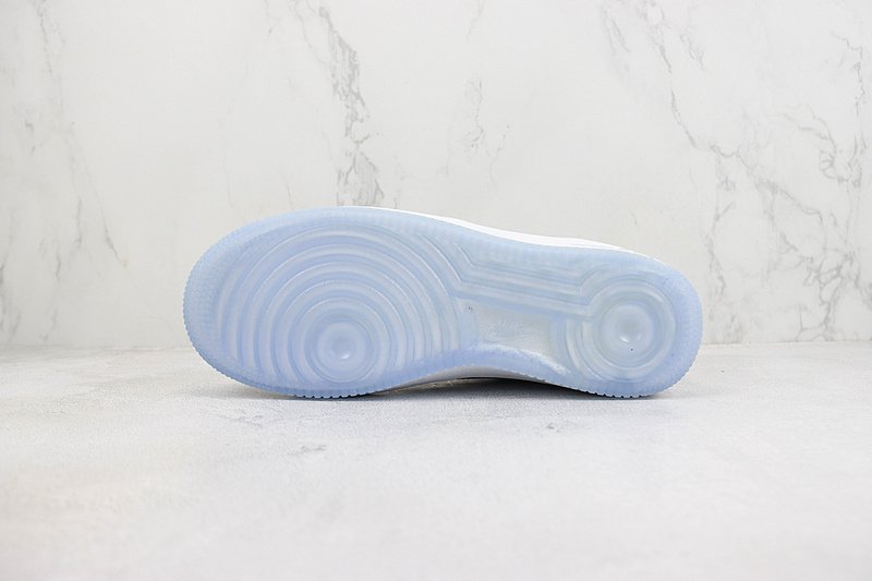 Nike Air Force 1 Low "White/Golden Swoosh/Blue" фото № 8