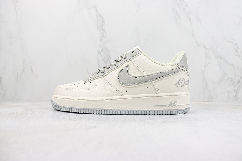 Nike Air Force 1 Low 40th Anniversary "Off White/Grey/Perforated" фото № 2
