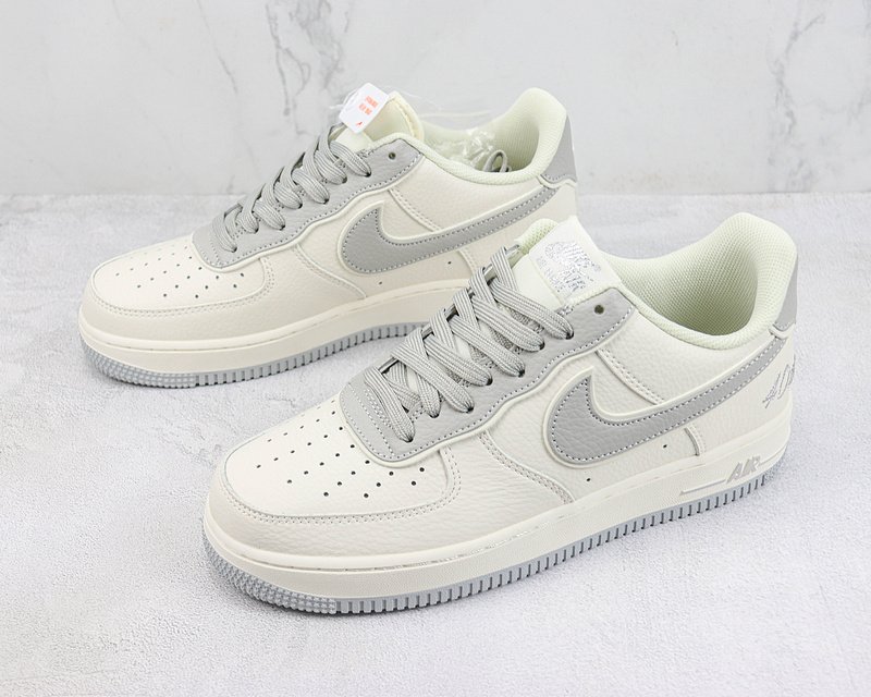 Nike Air Force 1 Low 40th Anniversary "Off White/Grey/Perforated" фото № 5