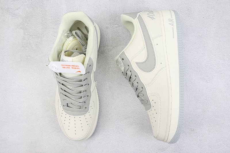 Nike Air Force 1 Low 40th Anniversary "Off White/Grey/Perforated" фото № 6