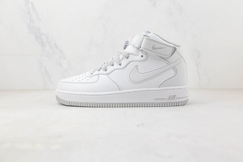 Nike Air Force 1 Mid "Leather White" фото № 2