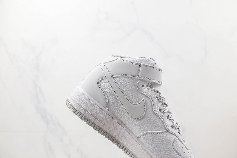 Nike Air Force 1 Mid "Leather White" фото № 3