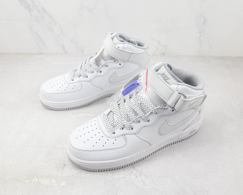 Nike Air Force 1 Mid "Leather White" фото № 5