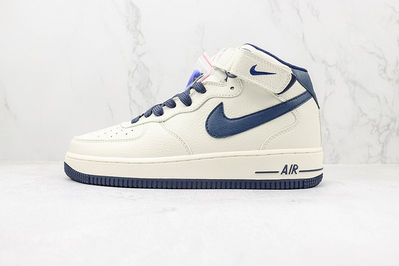 Nike Air Force 1 Mid "Wheat White/Navy Blue" фото № 2