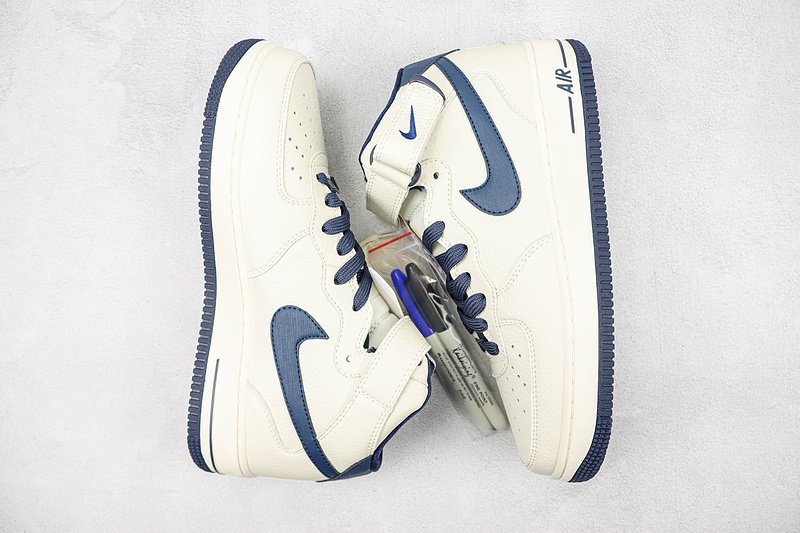 Nike Air Force 1 Mid "Wheat White/Navy Blue" фото № 7