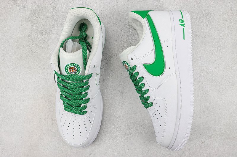 Nike Air Force 1 Low "White/Light Green/Silver Swoosh" фото № 6